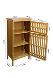 Digithome Bambu Çift Kapaklı 3 Raflı Çok Amaçlı Banyo Düzenleyici Organizer Dolap C1-1-100