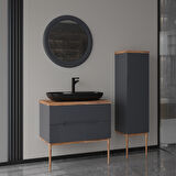 Ubm Monarc 80 Cm Lake Banyo Dolabı Antrasit