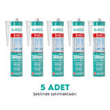 Sukes Universal Şeffaf Silikon 280 Gr 5’li Paket
