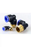 M5 - 6 MM PNÖMATİK DİRSEK BAĞLANTI