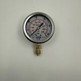 Manometre Gliserinli Alttan Çıkışlı Q63 - 0 - 315 Bar 1/4