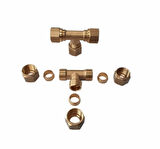 Sarı Pirinç Yüksüklü Te 6mm