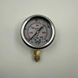 Ø 63 - 0 - 400 BAR 1/4 ALTTAN ÇIKIŞLI GLİSERİNLİ MANOMETRE