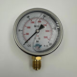 Ø 100 - 0 - 250 BAR 1/2 GLİSERİNLİ ALTTAN ÇIKIŞLI MANOMETRE