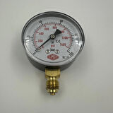 Q 63 - 0 - 100 BAR 1/4 ALTTAN ÇIKIŞLI KURU TİP MANOMETRE