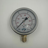 Q 100 - 0 - 25 BAR 1/2 GLİSERİNLİ ALTTAN ÇIKIŞLI MANOMETRE