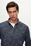 Ds Damat Slim Fit İndigo Baskılı Gömlek 3HC02HD342651