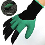 OLLEVRA Toprak Kazma Ekme Çapalama İçin Korumalı Bahçe Bahçivan Eldiveni