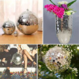 OLLEVRA 1 Metre Uzunluğunda Gümüş Renk Aynalı Mozaik Bant Taşlı Dekor Bandı 4 cm x 1 mt