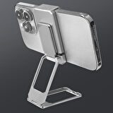 OLLEVRA 360 derece Dönen Tüm Telefon Tipleri İle Uyumlu Metal Telefon Standı Braket