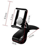 OLLEVRA Araç İçi Konsola Takılan Döner Başlıklı Telefon Kıskacı Telefon Tutucu