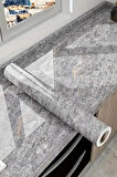 OLLEVRA Mermer Desenli Sticker Folyo Atina Grisi 60CM*5MT