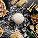 OLLEVRA Silikon Çok Amaçlı Geniş Hamur Matı Hamur Açma Matı 40*50 cm