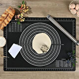 OLLEVRA Silikon Çok Amaçlı Geniş Hamur Matı Hamur Açma Matı 40*50 cm