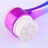 OLLEVRA Çift İşlevli Renkli Cilt Yüz Temizleme Fırçası Peeling Masaj Etkili Gözenek Temizleyici Alet