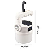 OLLEVRA LED Güneş Enerjili Kamp Lambası–2000 Lümen Süper Parlak 5 Aydınlatma Modlu USB ile Şarj Edilebilir Dış Mekan,Asılabilir Torch El Feneri