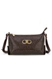 Pierre Cardin Monogram Kahve Kadın Çapraz Askılı Çanta 05PC24Y505-PMN