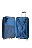 Pierre Cardin Orta Boy %100 Polipropilen Kırılmaz Valiz Petrol 04PC7070