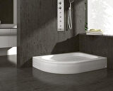 UBM 70x120 cm Asimetrik Oval Duş Teknesi Sağ