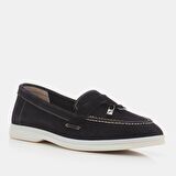 Hakiki Deri Saks Kadın Loafer