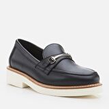Hakiki Deri Siyah Kadın Loafer