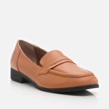 Hakiki Deri Taba Kadın Loafer
