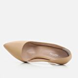 Hakiki Deri Naturel Kadın Stiletto