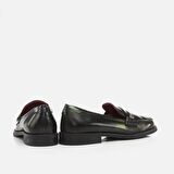 Hakiki Deri Siyah Kadın Loafer