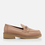 Hakiki Deri Naturel Kadın Loafer