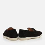 Hakiki Deri Siyah Kadın Loafer