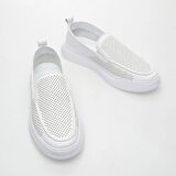 Hakiki Deri Beyaz Erkek Loafer