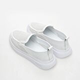 Hakiki Deri Beyaz Erkek Loafer