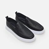 Hakiki Deri Siyah Erkek Loafer