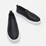 Hakiki Deri Siyah Erkek Loafer