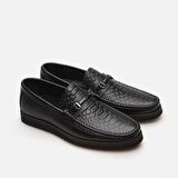 Hakiki Deri Siyah Erkek Loafer