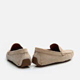 Hakiki Deri Bej Erkek Loafer