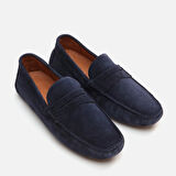 Hakiki Deri Lacivert Erkek Loafer