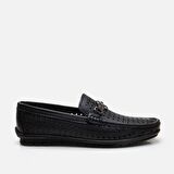 Hakiki Deri Siyah Erkek Loafer