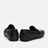 Hakiki Deri Siyah Erkek Loafer