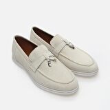 Hakiki Deri Bej Erkek Loafer