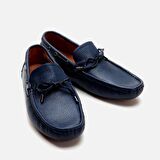 Hakiki Deri Lacivert Erkek Loafer