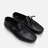 Hakiki Deri Siyah Erkek Loafer