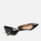 Hakiki Deri Siyah Kadın Stiletto