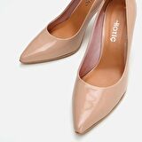Hakiki Deri Naturel Kadın Stiletto