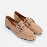 Hakiki Deri Camel Kadın Loafer