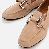 Hakiki Deri Camel Kadın Loafer