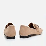 Hakiki Deri Camel Kadın Loafer