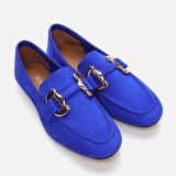 Hakiki Deri Saks Kadın Loafer