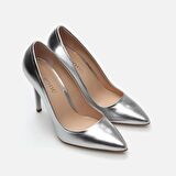 Hakiki Deri Lame Kadın Stiletto