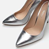Hakiki Deri Lame Kadın Stiletto